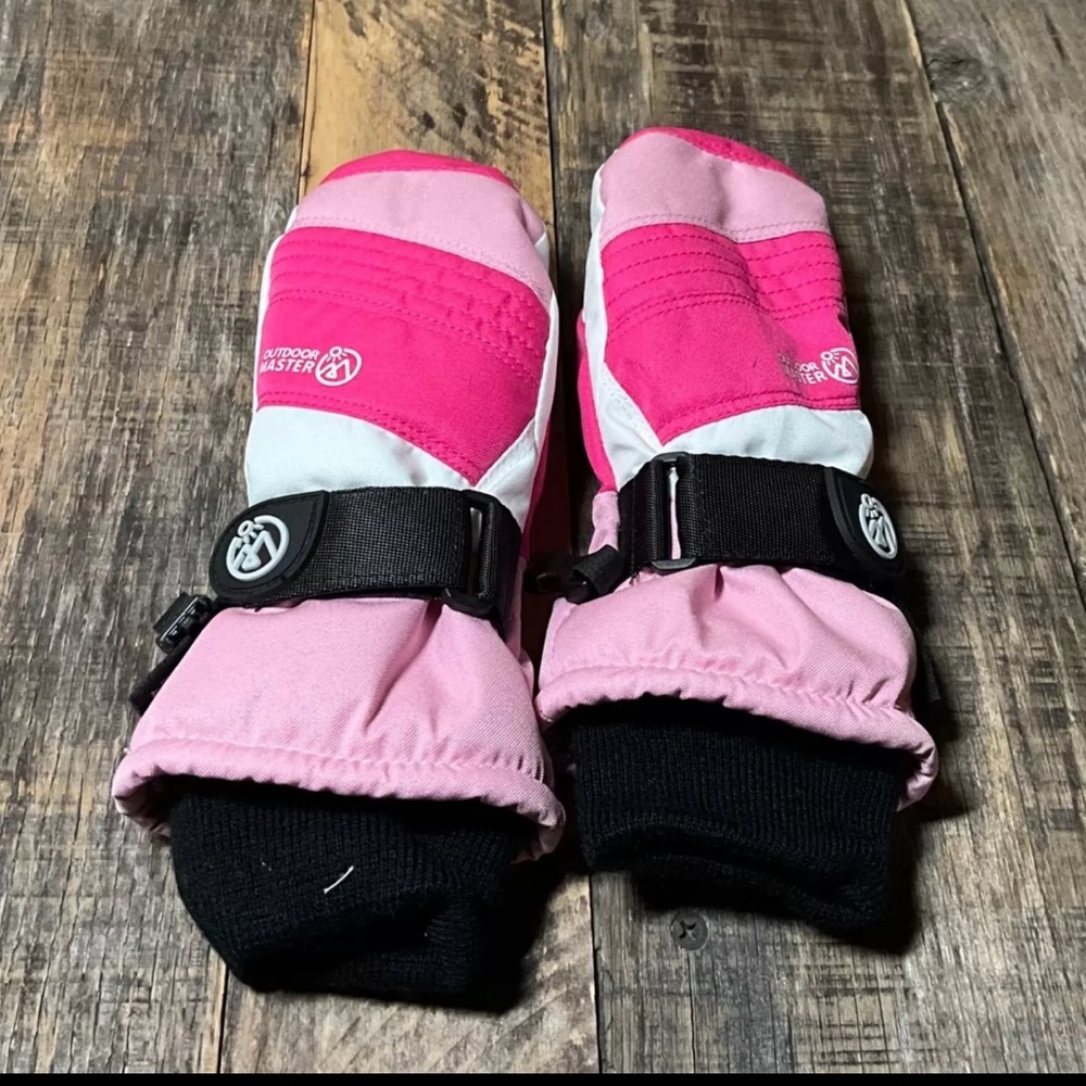 Outdoor Master Kids Girls  Ski Gloves Rose Red XXXS